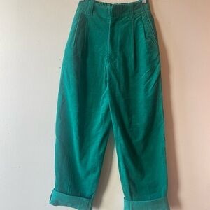 marni turquoise corduroy trousers